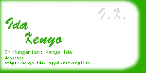 ida kenyo business card